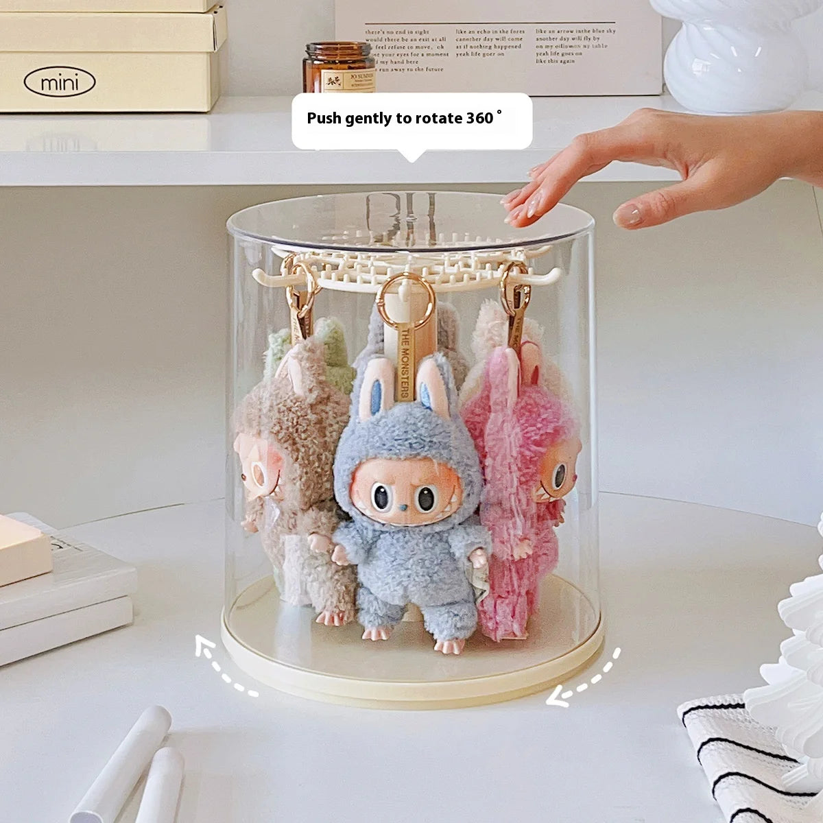 Labubu Pendant Display Box Rotating